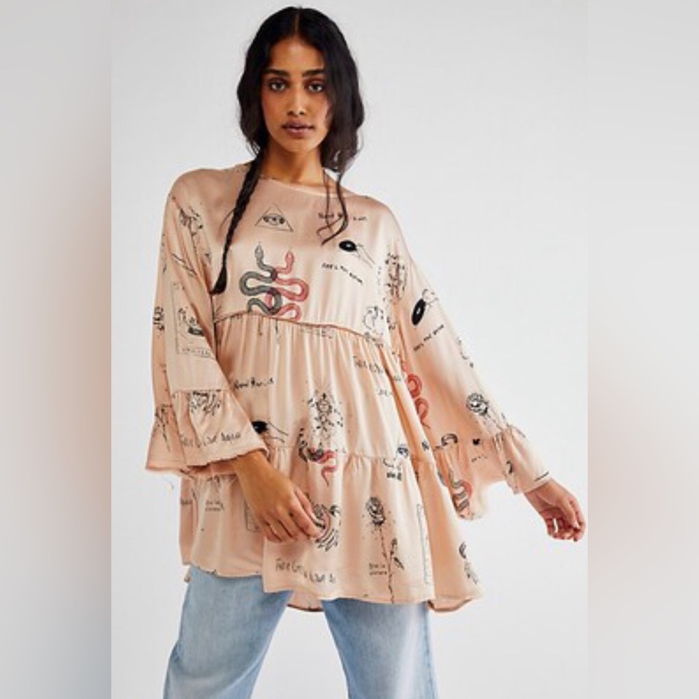 Free People One Teaspoon Tattoo Magique Tunic